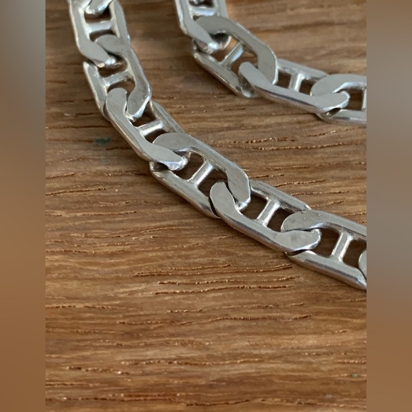 Vintage Sterling Silver .925 Mariner Chain Necklace 16” - Picture 3 of 6